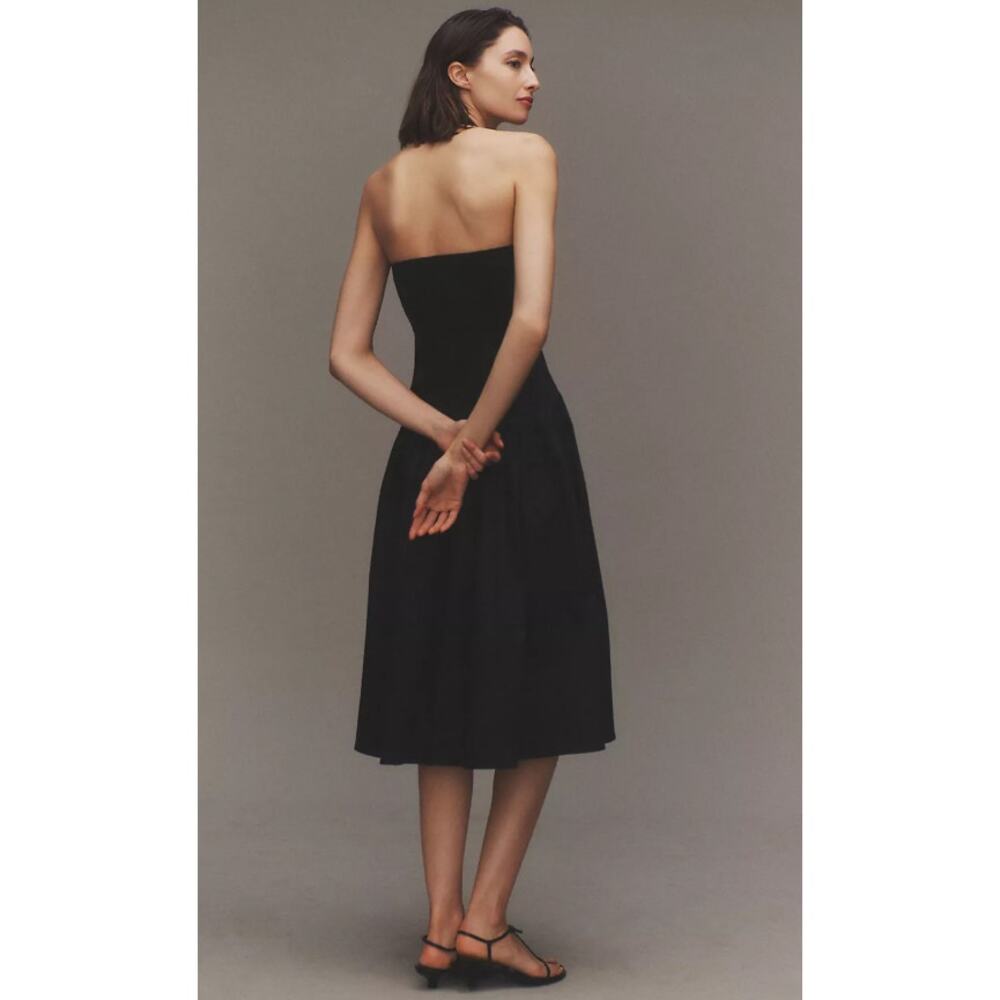 New BHLDN Black Drop-Waist Cotton Midi Dress - XS - Picture 2 of 4